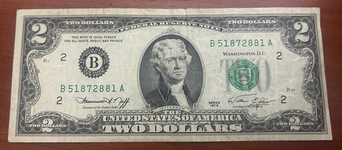 Billete De Dos Dolares 1976