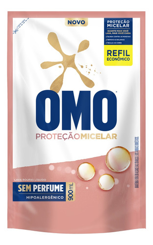 Sabão líquido Omo Proteção Micelar sachê 900 ml