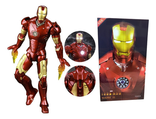 Marvel The Avengers Ironman Homem De Ferro Mark Iii Com Led