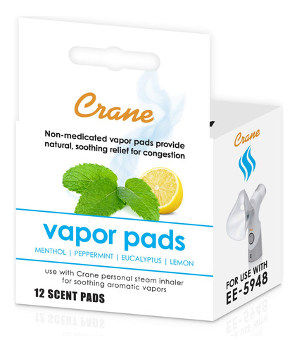 Crane Almohadillas De Vapor Para Inhalador De Vapor Personal