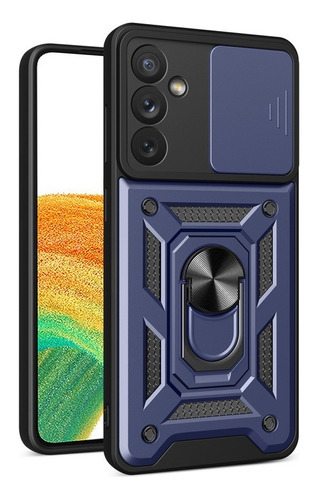 Funda De Teléfono Con Lente Protectora Para Samsung A34 5g Color Azul
