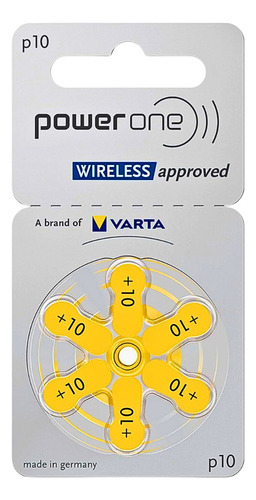 Power One 4 Paquetes C/ 6 Piezas # 10 Pila Auditiva Pr70
