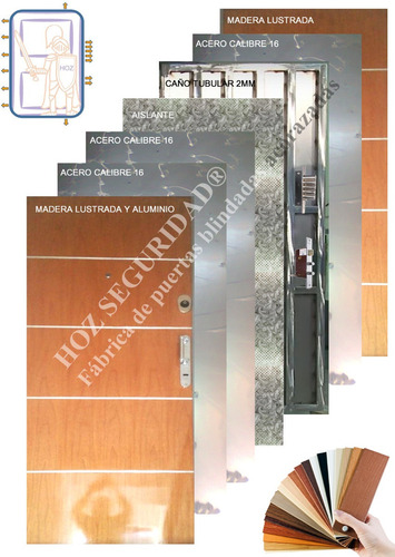 Imagen 4 de 10 de Puerta Blindada Instalada! Hoz Vip® 16 Anclajes!