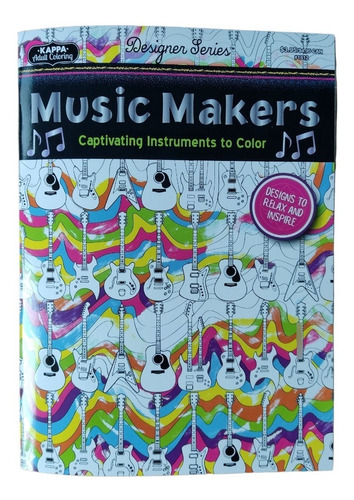 Libros Colorear Antiestres Tematica Instrumentos Musicales