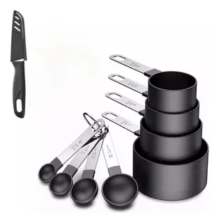 Tazas Medidoras Y Cucharas De Reposteria Cocina 8 Pz+ Regalo