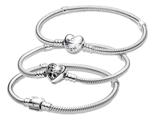 3 Pcs Señoras Pulsera Para De Moda Chapado En Plata ,