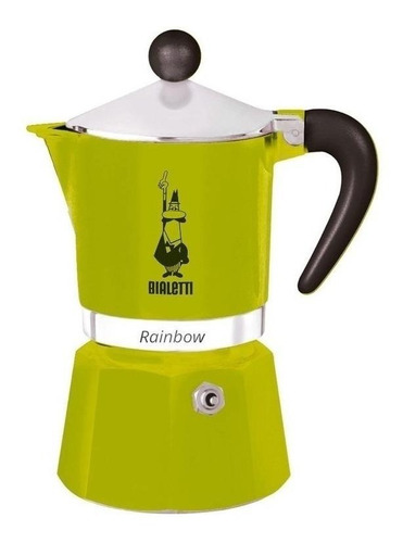 Cafeteira Bialetti Rainbow 6 Cups manual verde italiana