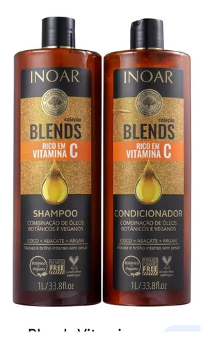 Kit Inoar Blends Vitamina C Champú + Acondicionador 1lt 