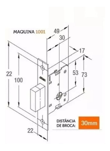 Imagem 2 de 3 de Kit 2 Fechadura Auxiliar Stam Tetra 1001 Inox Mesmo Segredo