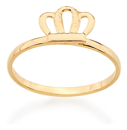 Anel Infantil Skinny Ring Com Coroa. Rommanel 511816