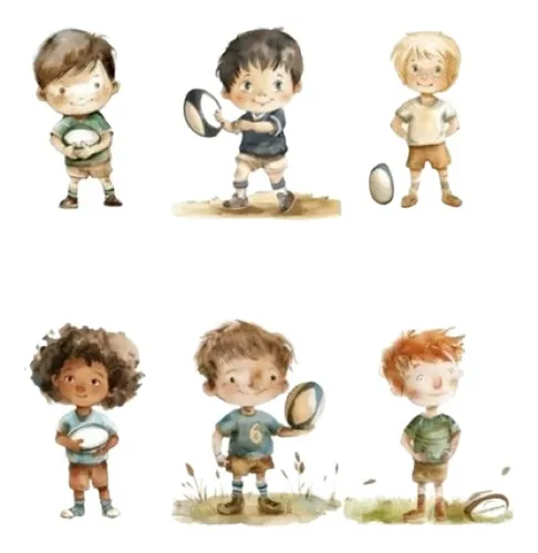 Imágenes Digitales Niños Jugando Al Rugby 99352046