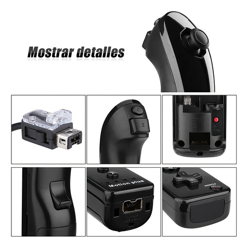 Nunchuk Joystick Para Wii Motion Plus Mando A Distancia 2en1