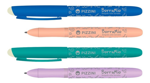 Imagen 3 de 5 de Lapicera Borrable Pizzini Borramio Pack X2 Simil Genio