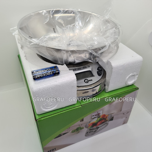 Imagen 5 de 6 de Balanza Gramera Acero Cocina Digital Henkel Profesional