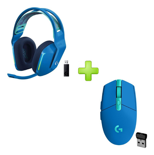 Imagen 1 de 4 de Auricular Wireless Logitech G733 +mouse G305 Lightspeed Azul