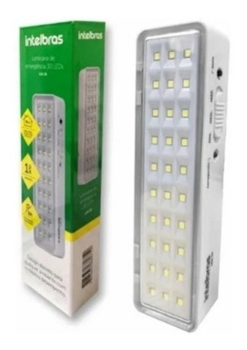 Imagem 3 de 4 de Luminária De Emergência 30 Led Intelbras 1 W 100v/240v