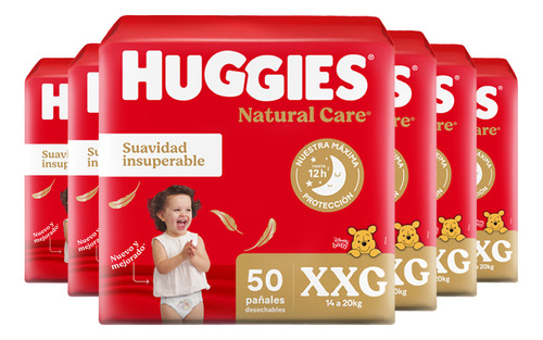 Huggies Supreme Care pañales tamaño XXG sin género 6 packs de 50 unidades