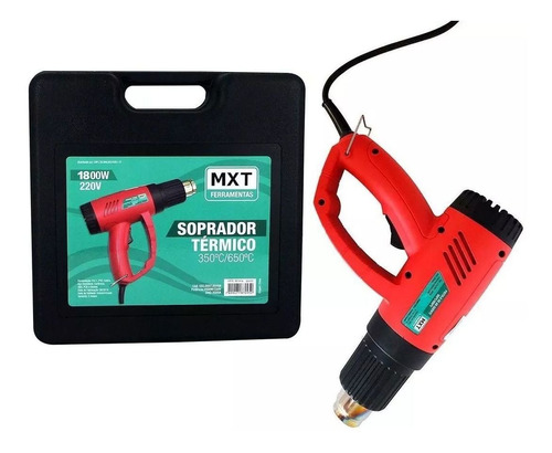 Soprador Térmico Pistola Ar Quente Mxt 220v 1800w + Maleta