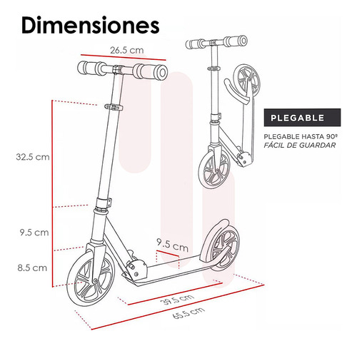 Scooter Patin Del Diablo Niños Altura Ajustable Iciqlo Color Azul
