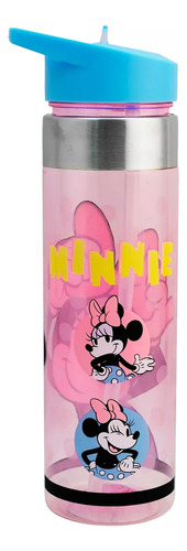Botella De Agua Ligera Con Manija Para Niños Varios Diseños Minnie 1721-376