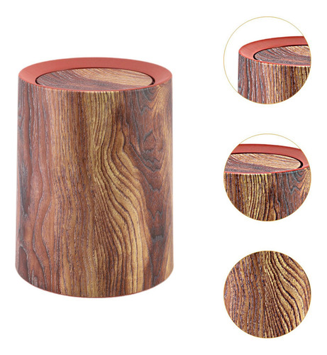 0 Imitación De Madera Basura Puede Basura Contenedor De 13l