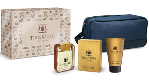 Set Perfume Trussardi My Land Edt 100ml + Gel100ml + Estuche