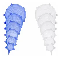 Comprar Tapas Silicona Ollas Recipientes 6 Unidades Cocina Frutas  