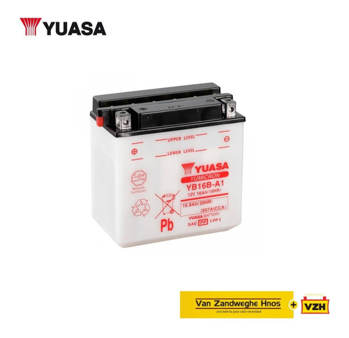 Imagen 1 de 1 de Bateria Motos Yuasa Yb16b-a1 12v 16ah Vzh Srl