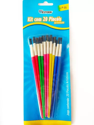 Kit de Pintura Infantil Escolar Recreativo Artes com 20 Peças contém Bloco  de Desenho, Pincel, Tinta Guache, Tinta Pintura a Dedo Maripel em Promoção  na Americanas