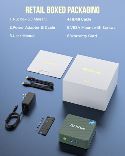 Mini Pc Gmktec G3 Intel N100 8gb Ram 256gb Ssd M2 Win 11 Pro