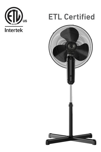 Ventilador De Pé Digital Holmes 16, 3 Velocidades E 3 Modos