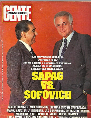 Gente N° 990_14-2-1984: Sapag & Gerardo Sofovich_d. Maradona