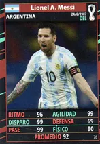 Comprar Mundial Qatar 2022.  Figurita Card N° 76 Lionel Messi. Mira!