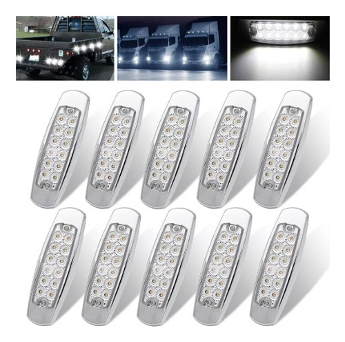 Foco Luz Lateral Led Bi-volts Trocha Borde Metal X 10 Und