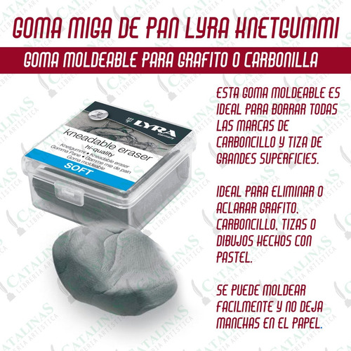 Goma Moldeable Miga De Pan Marca Lyra En Estuche Microcentro