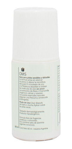 Oms Deo Control Desodorante Roll On Piel Sensible