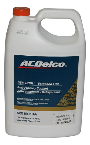 Refrigerante Acdelco Listo Para Usar 1 Galon 3,785