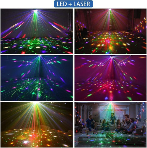 Luces De Fiesta Con Proyector Láser Dj Con Control Remoto