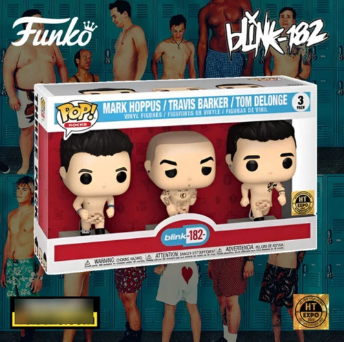 Imagen 3 de 5 de Blink 182 Funko 3pack / Hot Topic / Mark Travis Tom / Rocks