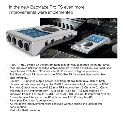 Interfaz De Audio Rme Babyface Pro Fs 24 Canales 192khz Usb