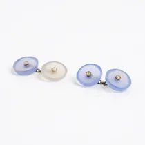 Comprar Fabuloso Gemelos Antiguos De Oro 18 Kt Diamantes Y Agata