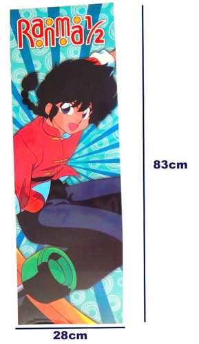 Ranma 1/2 Y Medio Poster Largo Patineta