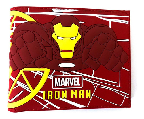 Cartera Marvel | Iron Man Billetera Con Goma Siliconada