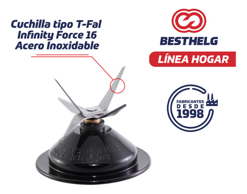 Cuchilla T-fal Infinity Force 16 Acero Inox. Besthelg 6 Aspa