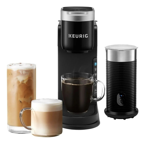 Cafeteira E Espumador Keurig Dose Única K-cafe Barista Bar Cor Preto 120v