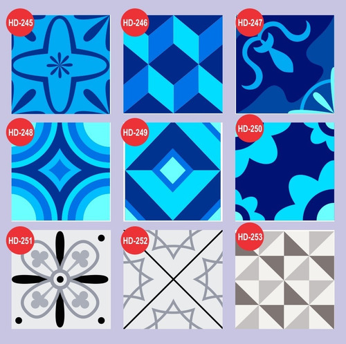 Imagem 4 de 10 de Kit 10 Adesivos Azulejo Português Hidráulico 30x30 Cm Novos!