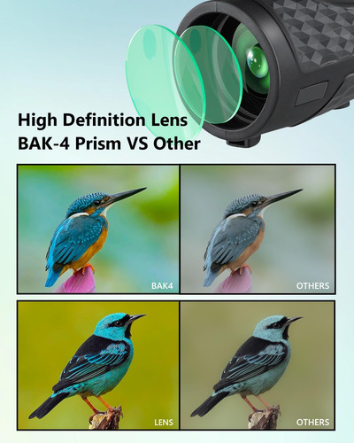 Monocular 80x100 Bak4 Para Observación De Vida Silvestre