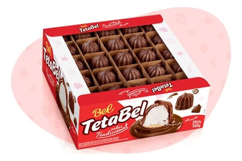 Doce Teta Bel Chocolate Ao Leite Caixa Com 50un