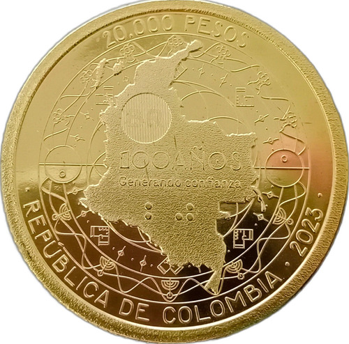 Moneda 20.000 Pesos 100 Años Banco De La República 2023