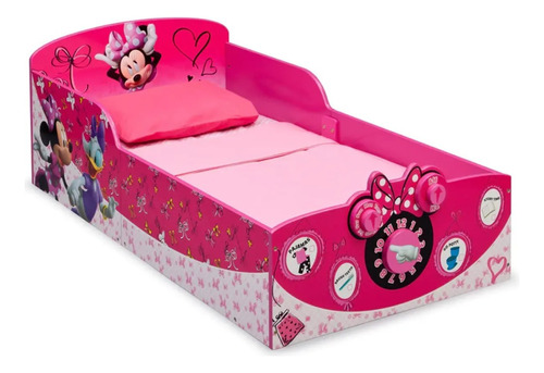 Cama De Madera Minnie Mouse Disney Rosada 15 Meses A 5 Años